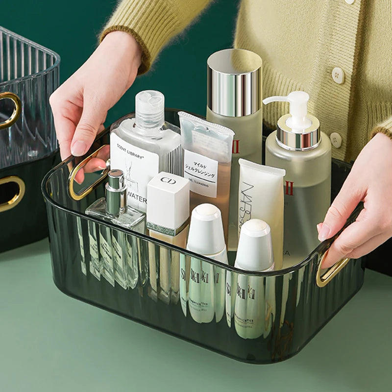 1PCS Desk Storage Box Cover Scrub Facial Mask Box Storage Rack Sorting Basket Lipstick Desk Skin Care Cosmetics Box