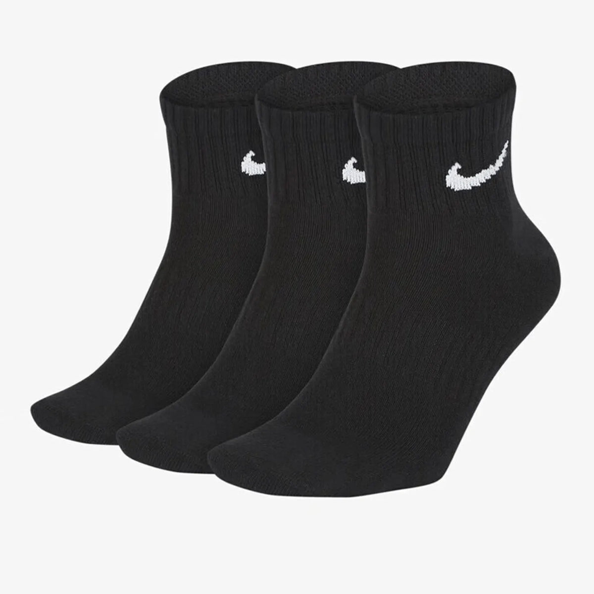 Nike Unisex 3-Pack Short-Cuff Casual Basketball Socks Breathable Moisture-Wicking Socks SX7678-100