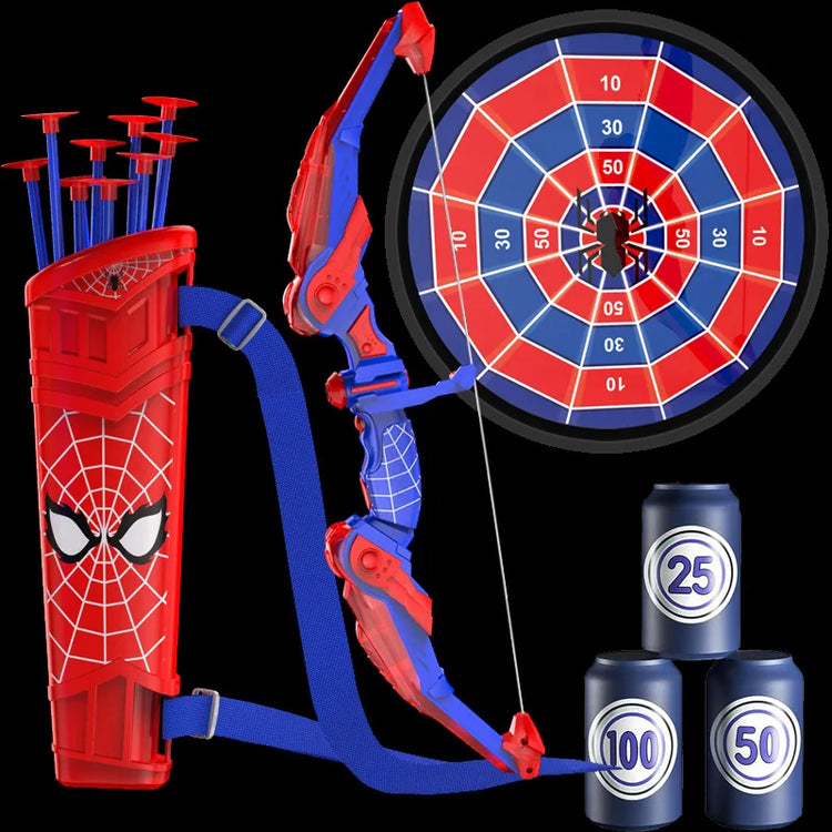 LED Light Up Bow and Arrow Set for Kids, 10 Suction Cup Arrows with Target & Quiver, Ages 4-14 Boys and Girls Toys
