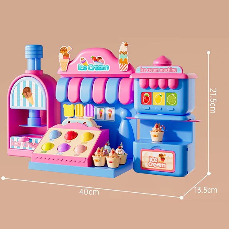 Kids Plasticine Food Make Machine Creative Toy DIY Slime Making Kit Simulation Hamburg Ice Cream Mold Kitchen Toy for Girls Gift