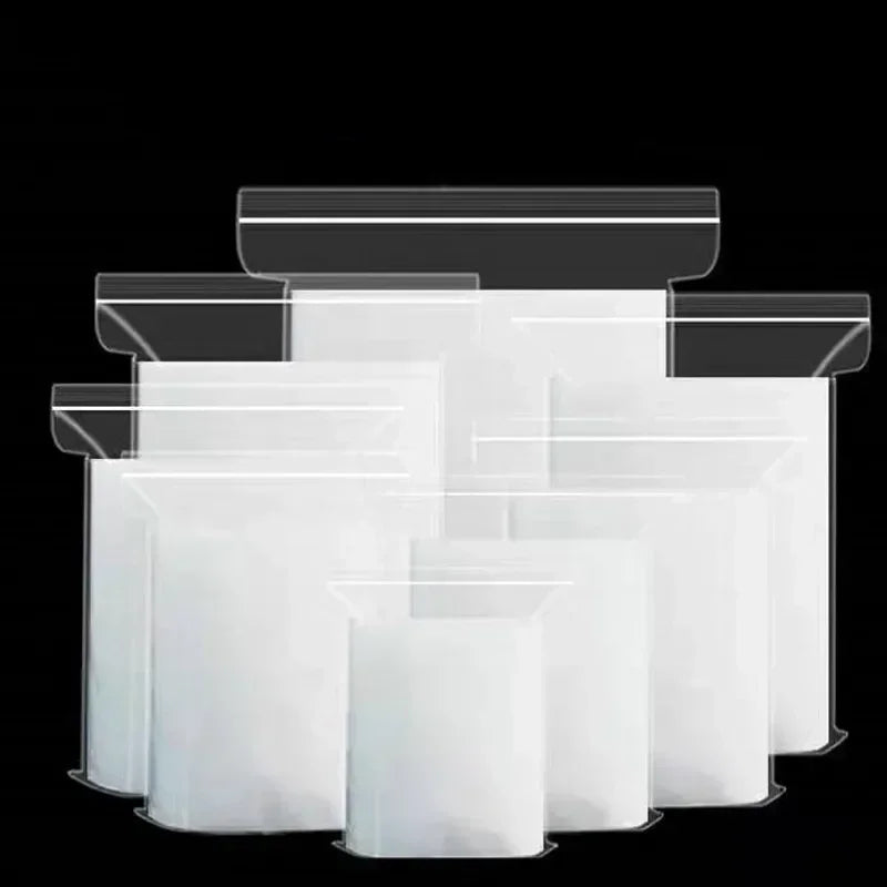 100/1000Pcs Clear Sealed Bags Thicken Plastic Storage Pouch for Small Jewelry Foods Packing Reclosable Zippers Sealing Pouches