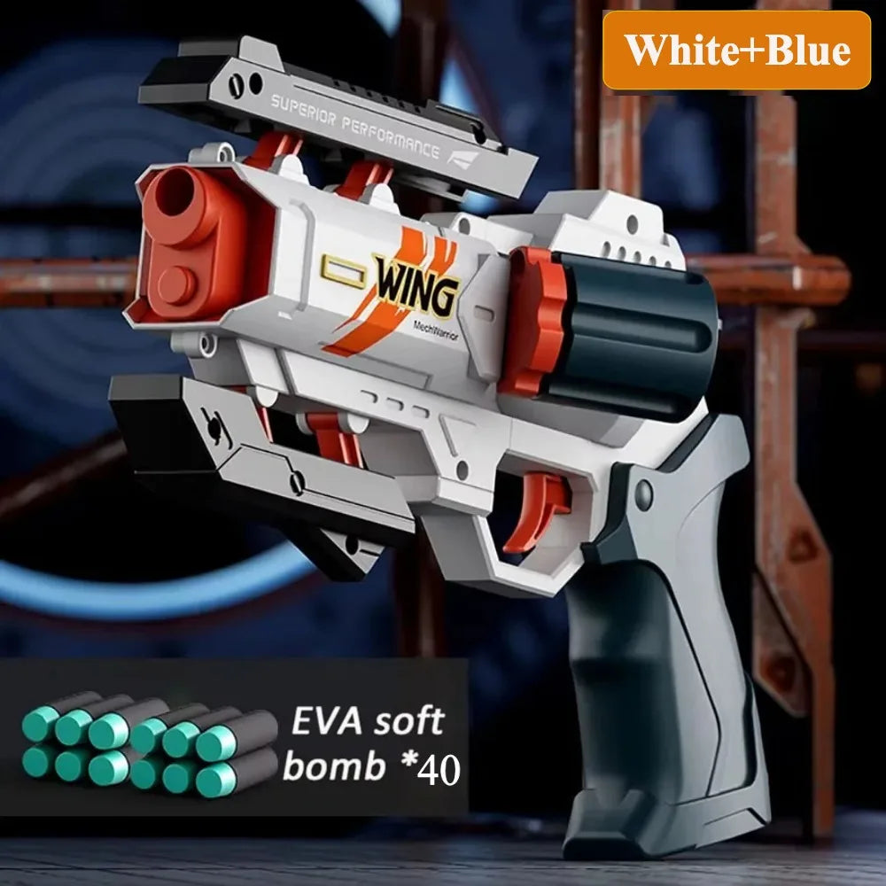 Novel Transform Pistol Toy Safe Foam Bullet Material Interactive Shooting Play Toy For Children Daily Leisure Game