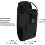 Tactical Walkie-Talkie Bag Radio Case Intercom Universal Pouch for Duty Belt Radio Holster Tactical Hunting Camping Adventure