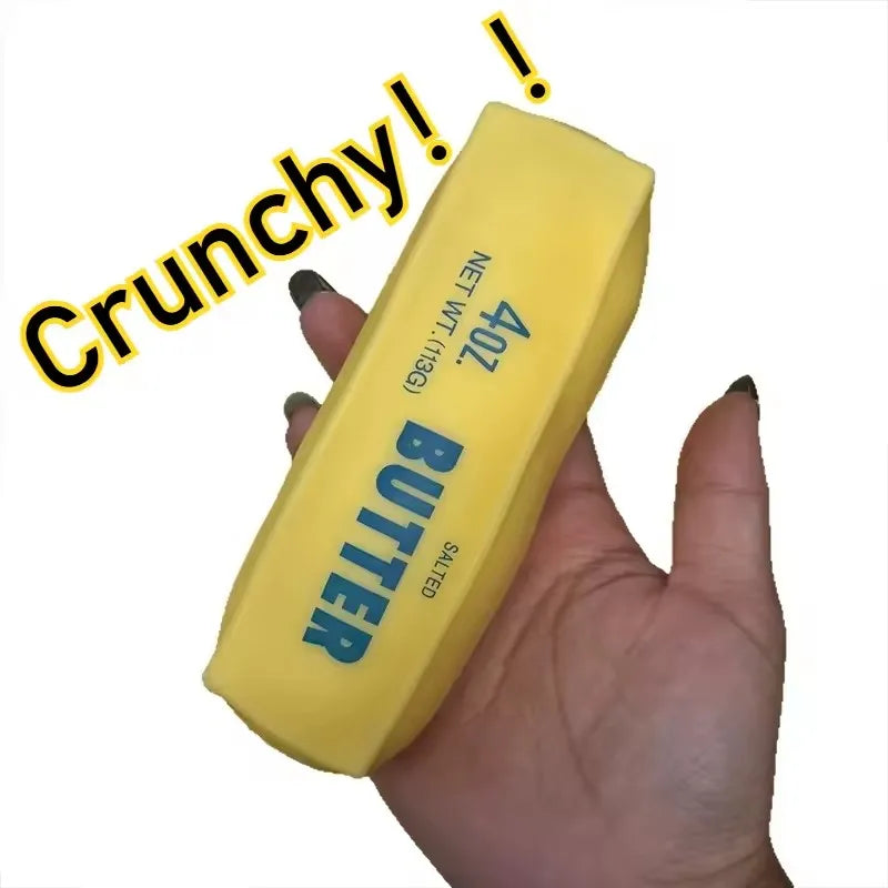 Crunchy Butter Stick Squishy Toy Stress Ball Fidget Squeeze Toys Round Blocks Filled ASMR Anti Stress Release Hand Relax Gifts B