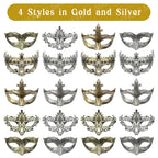 20-120Pcs Masquerade Masks Bulk Venetian Carnival Masks Vintage Antique Party Masks for Women Men Mardi Gras Prom Halloween