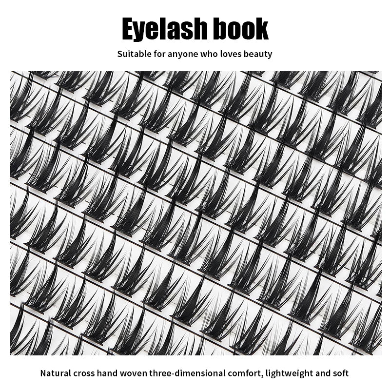 Individual Lashes Eyelash Book Clusters Extensions False Eyelash DIY at Home Cluster Eyelash Extensions Makeup Kit Lashes