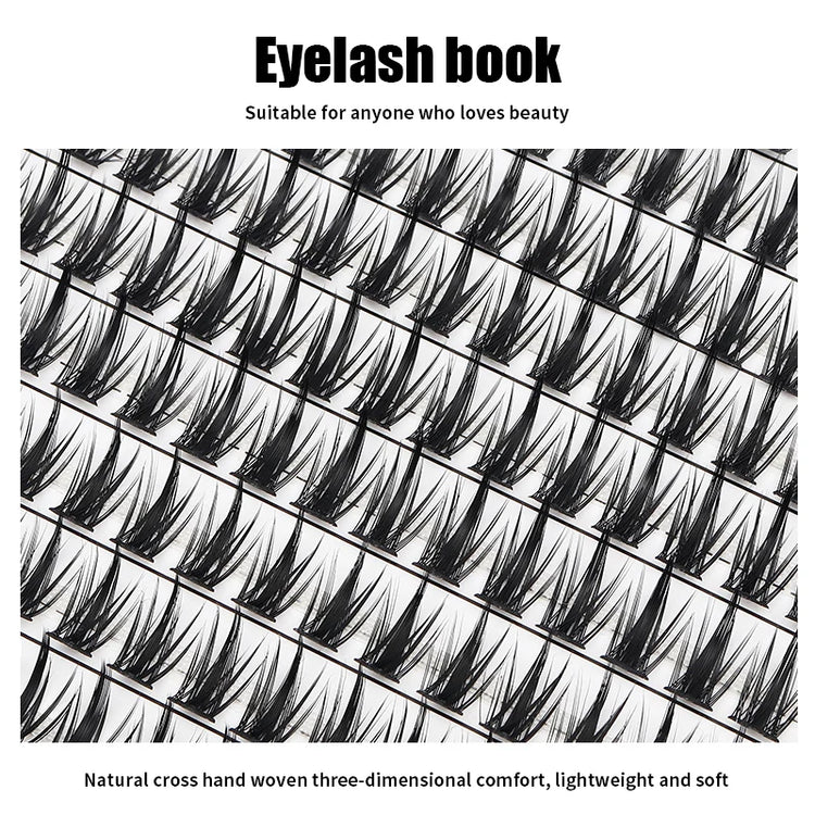 Individual Lashes Eyelash Book Clusters Extensions False Eyelash DIY at Home Cluster Eyelash Extensions Makeup Kit Lashes