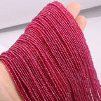 5 Strands 2mm 3mm Natural Stone Small Beads Hydro Round Faceted Crystal Spacer Glass Beads Bracelet DIY Jewelry Making Necklace
