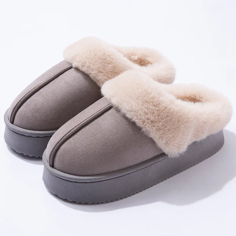 Women's Ankle Snow Boots Winter Fashion Home Platform Low Top Slippers Living Room Rug Shoes Women's Outdoor Warm Non Slip Boots