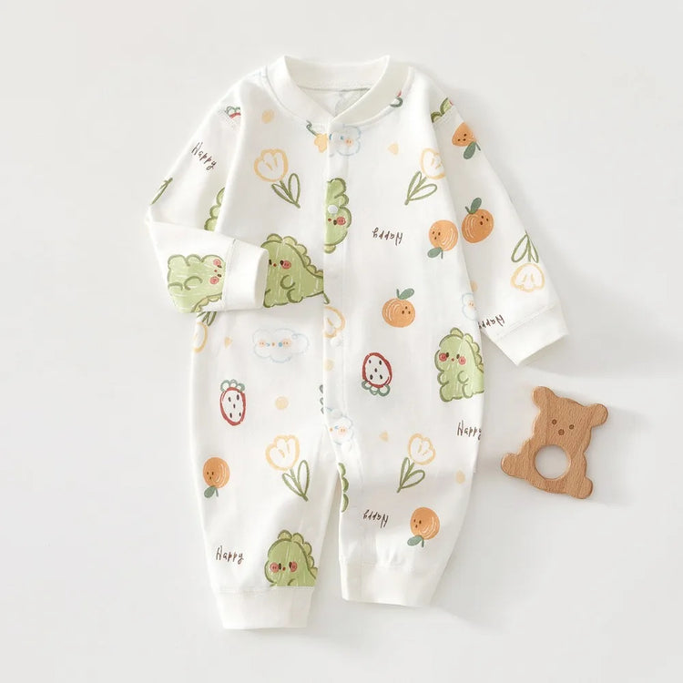 0-12 Months Baby Jumpsuits, 100% Cotton Long Sleeve Clothes, Soft Newborn Rompers for Girls & Boys.