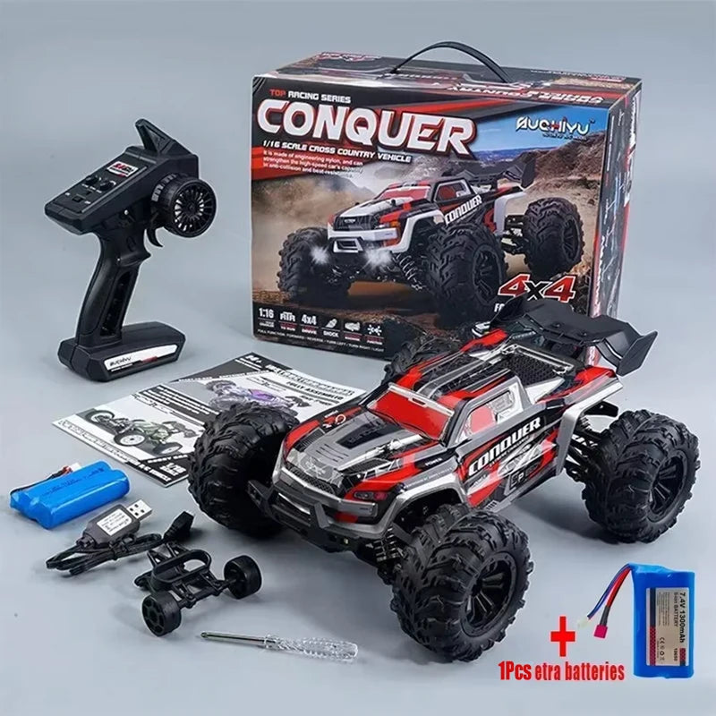 WLtoys 1:16 Scale Large RC Car 50km/h High Speed 4WD Children Toy for Boys Remote Control Car 2.4G Off Road Monster Truck RC Toy