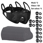 SHIZIWANGRI Cycling Face Mask Sport Washable Reusable with Filter Dust Mask Facemask for Men Bandana Actived Carbon Filters