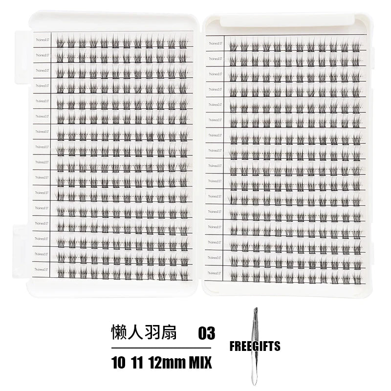 Individual Lashes Eyelash Book Clusters Extensions False Eyelash DIY at Home Cluster Eyelash Extensions Makeup Kit Lashes