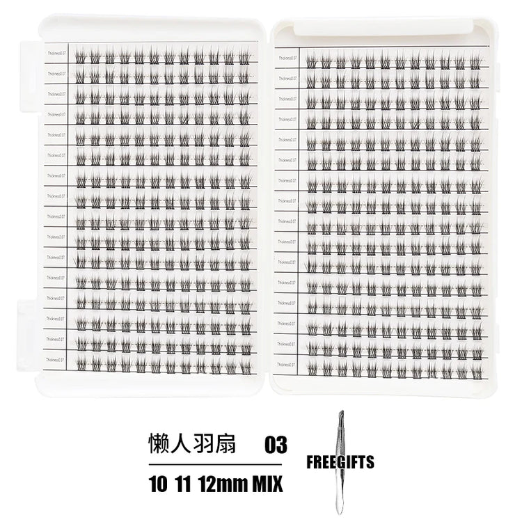 Individual Lashes Eyelash Book Clusters Extensions False Eyelash DIY at Home Cluster Eyelash Extensions Makeup Kit Lashes