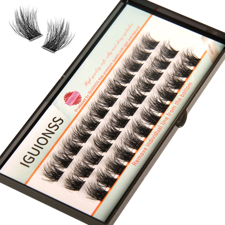 Lash Clusters DIY Individual Eyelash Extensions Natural Wispy Cluster Lashes C D Curl Multi Style At Home IGUIONSS