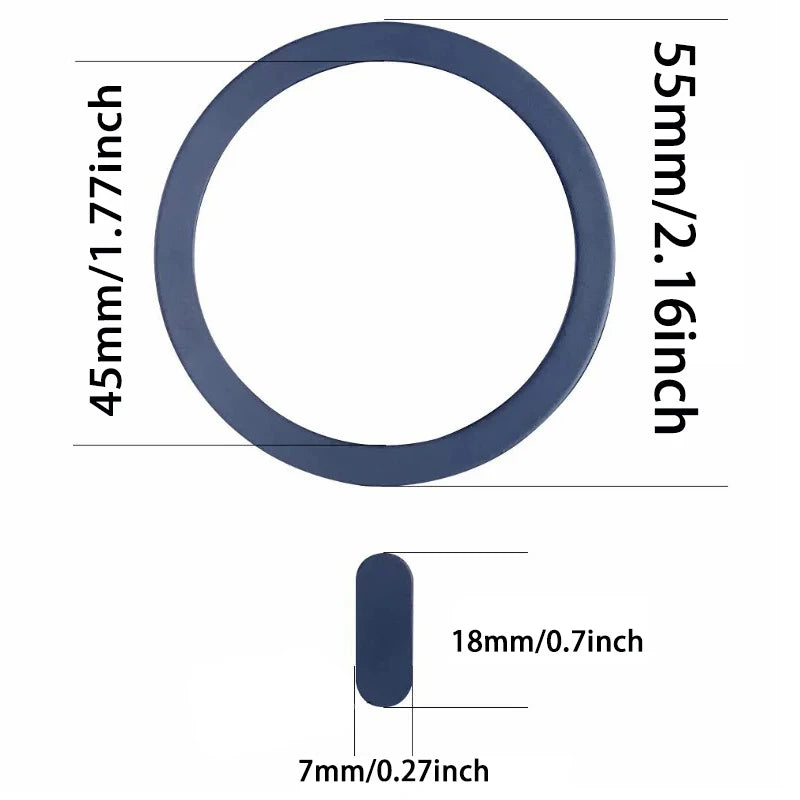 Metal Plate Ring for Magsafe Sticker Magnetic Support Ring Universal Wireless Charger Mobile Phone Sheet for iPhone 16 17 Xiaomi