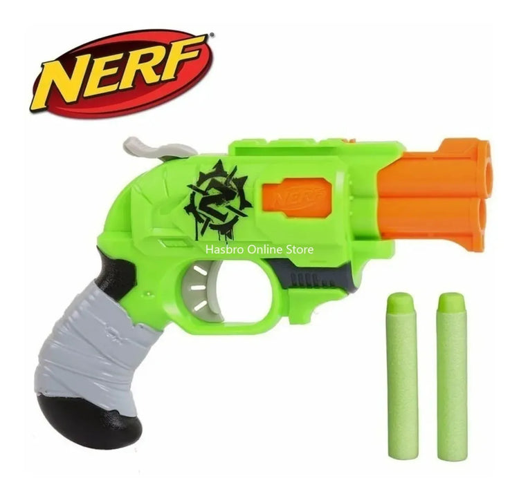 Hasbro Nerf Pistola Zombie Strike Doublestrike Double-click Launcher Gun Toy for Kids Birthday Christmas Gift  A8761