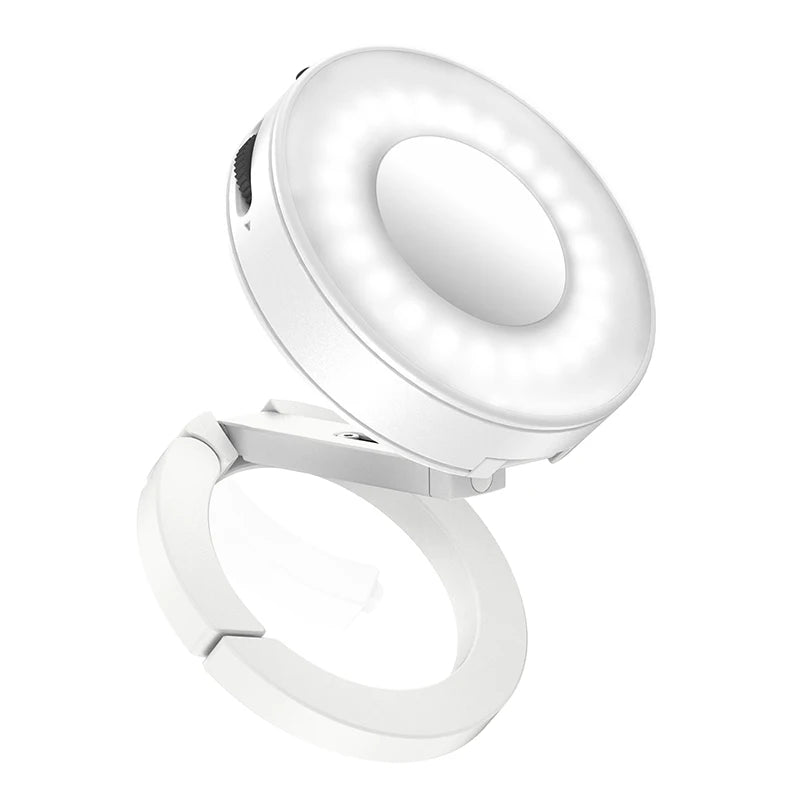 Ulanzi ML05 MagLock Fill Light 2500-9000K Dual-Sided Magnetic Phone Grip Ring-Shaped Soft Light for Food Review Vlog Studio Shot