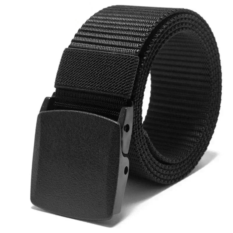 2Pcs New Automatic Buckle Nylon Belt Outdoor Hunting Multifunctional Tactical Canvas Belt High Quality Men Belt