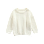Autumn Baby Girls Boys Sweaters Coat Kids Knitting Pullovers Tops Baby Boys Girls Solid Color Basic Cotton Long Sleeve Sweater