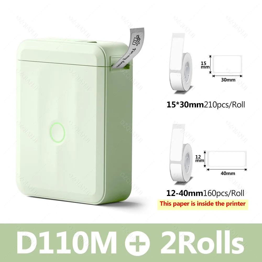 Niimbot D110 Smart Portable Label Printer Mini Pocket Thermal Sticker Maker Self-adhesive Label Papers For Office Home USE