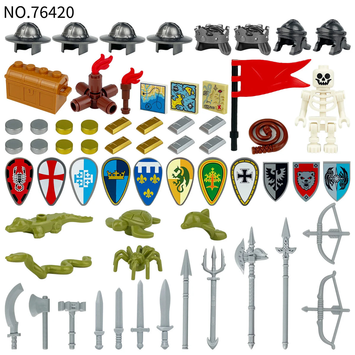 2026 Medieval Knight Skeleton Legion Soldier with Min Action Figures Sets Accessories DIY Brick Building Blocks Toys Gift