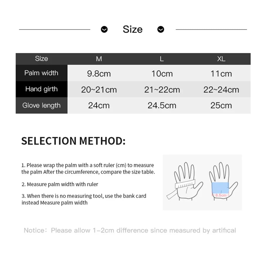Windproof Warm Touch Screen Anti-slip Cycling Gloves Men Autumn Winter Splashproof Motorcycle Outdoor Sports Black Gloves