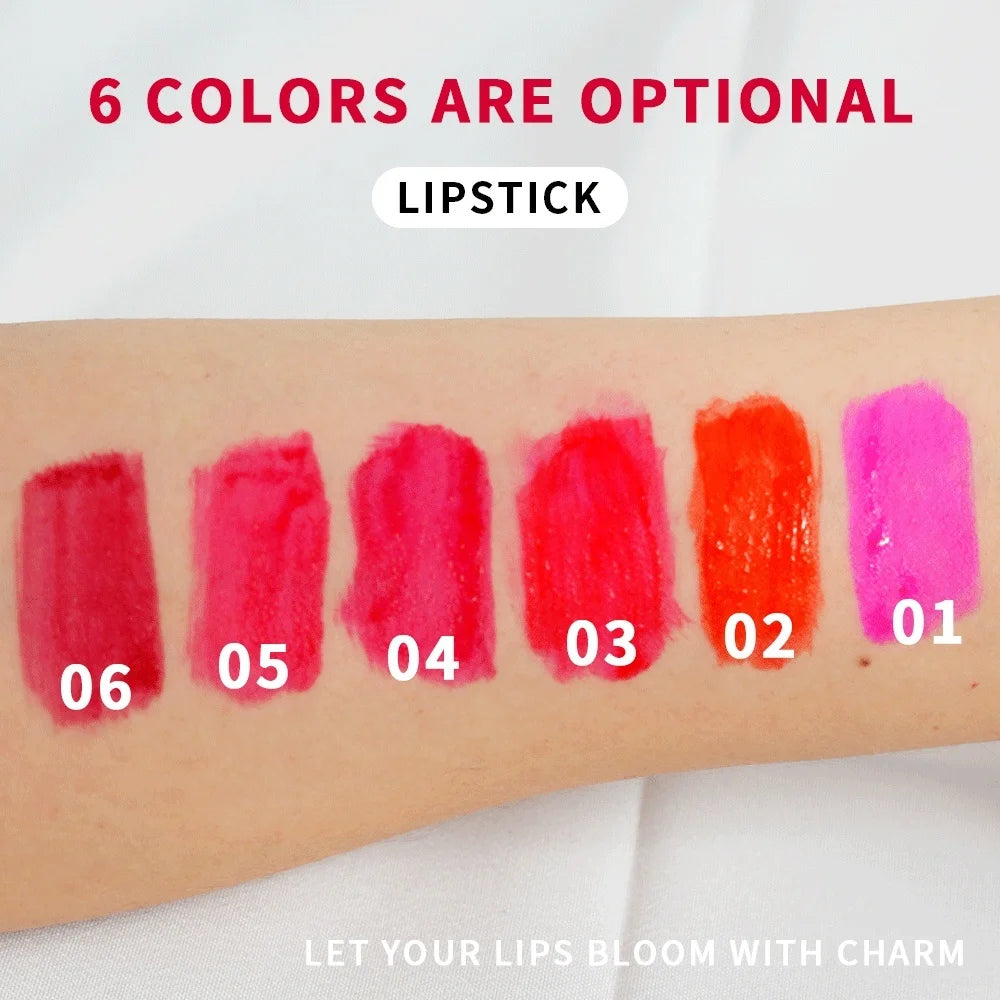 Juice Lip Tint Non-stick Cup Liquid Lipstick and Blush 2 in1 Waterproof Long Lasting Rose Red Lip Stain Makeup Pigment 1Pc