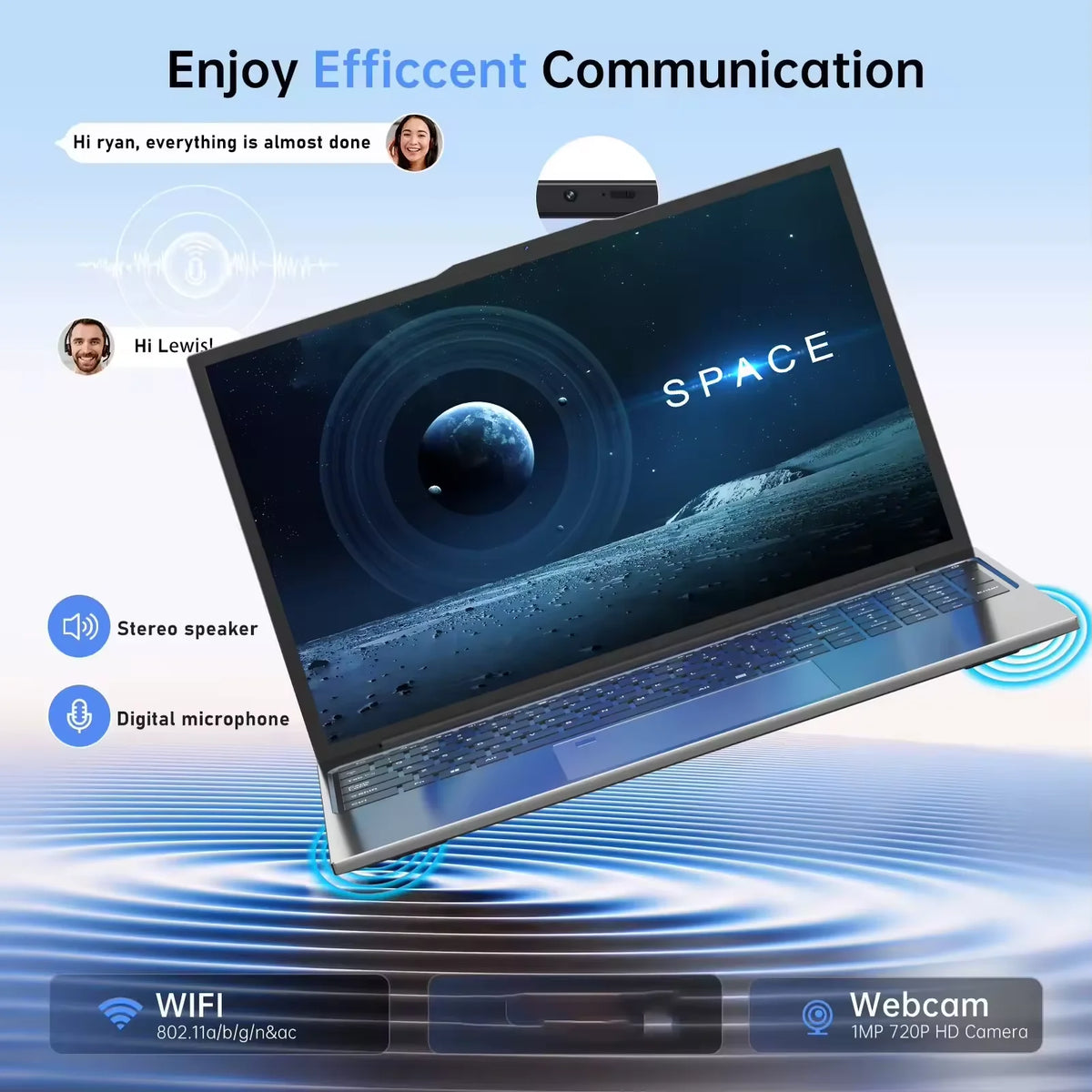 Portable Laptop Windows 11 Intel Core I9-10980HK 15.6 Inch 16GB RAM 1TB SSD Office Laptops Fingerprint Unlock Notebook