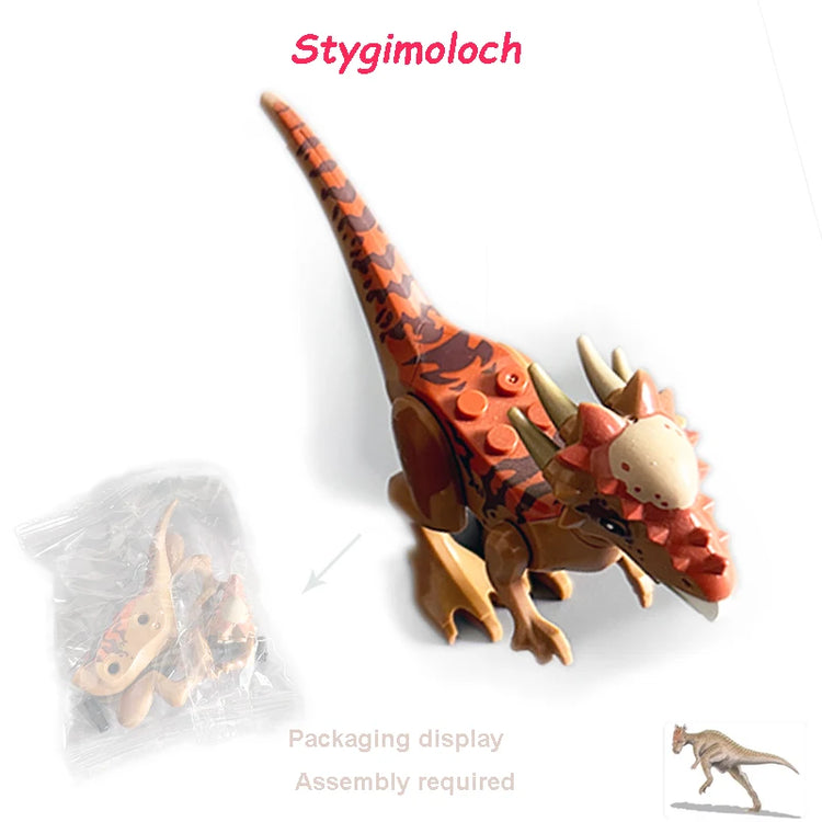 Dinosaur Figures World Building Blocks Set Jurassic Dino Model Educational STEM Bricks DIY Assemble Toys for Kids Birthday Gifts