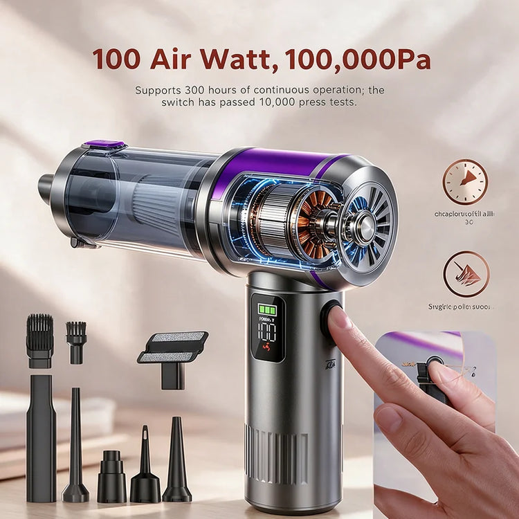 100,000Pa Cordless Vacuum Cleaner Car Washing High Power Robot Vertical Cleaning Machine Home Automotive Home Vacuum Cleaner