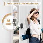 1/2/4PCS Arpha Smart Door Lock Keyless Entry Keypad Electronic Deadbolt WiFi Door Lock with Tuya App Control Auto Lock One-Time Password Anti-Peeping Passcode Battery Powered for Home Front Door