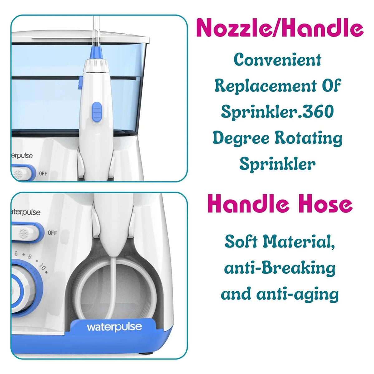 Electric Oral Irrigator with 5 nozzles Water Flosser for Teeth Mouth Washing Machine 800ML Water Tank Teeth Cleaner 10 levels