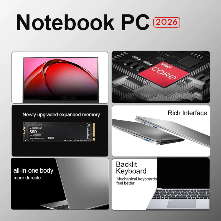 15.6" Gaming Laptop Intel I9 10980HK I3 6100 Laptop PC Gamer 16GB RAM 1/2TB SSD Fingerprint Unlock Backlit Notebook PC Computer