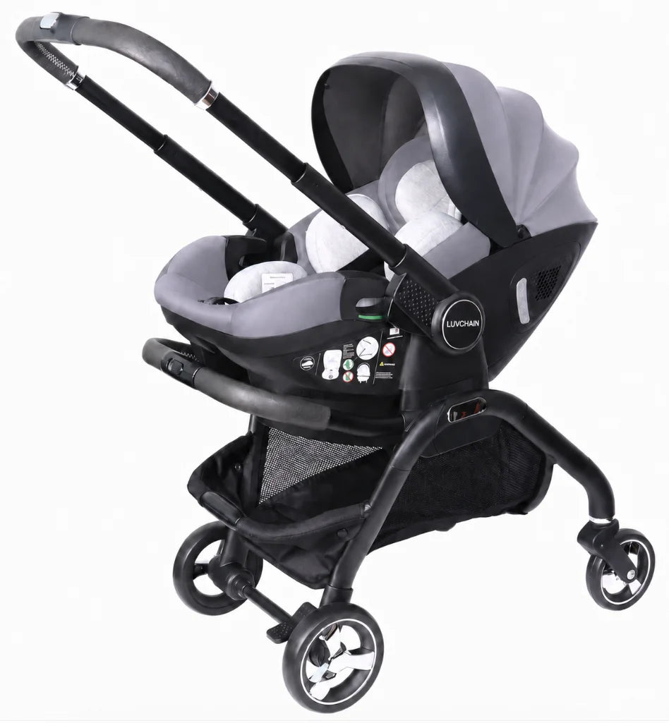 3-in-1 Baby Safety Stroller, Two-Way Newborn Baby Safety Seat, Portable 3-in-1 Stroller for Ages 0-2 Years Old