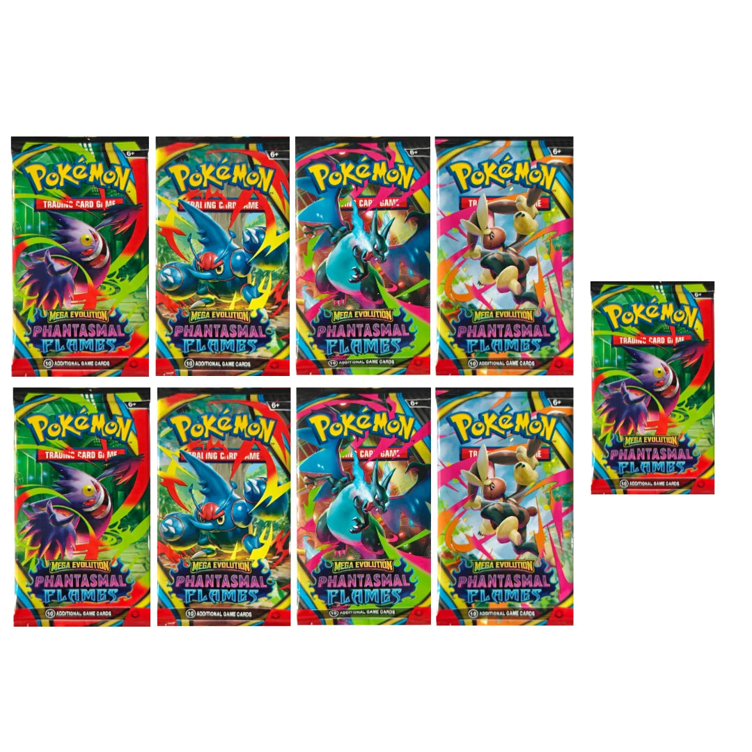 360PCS TCG Mega Evolution Phantasmal Flames Trading Card Gengar Heracross Lopunny Charizard X Anime Collectible Collection Gift