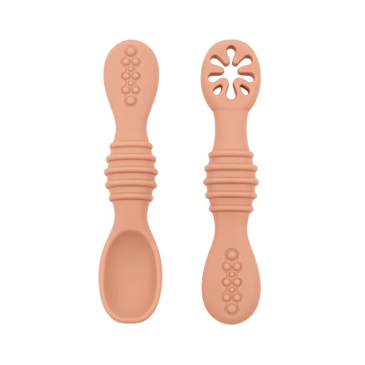 Baby Silicone Grinding Training Spoon Feeding Complementary Food Rice Paste Double Headed Soft Spoon Sticky Licking Rod
