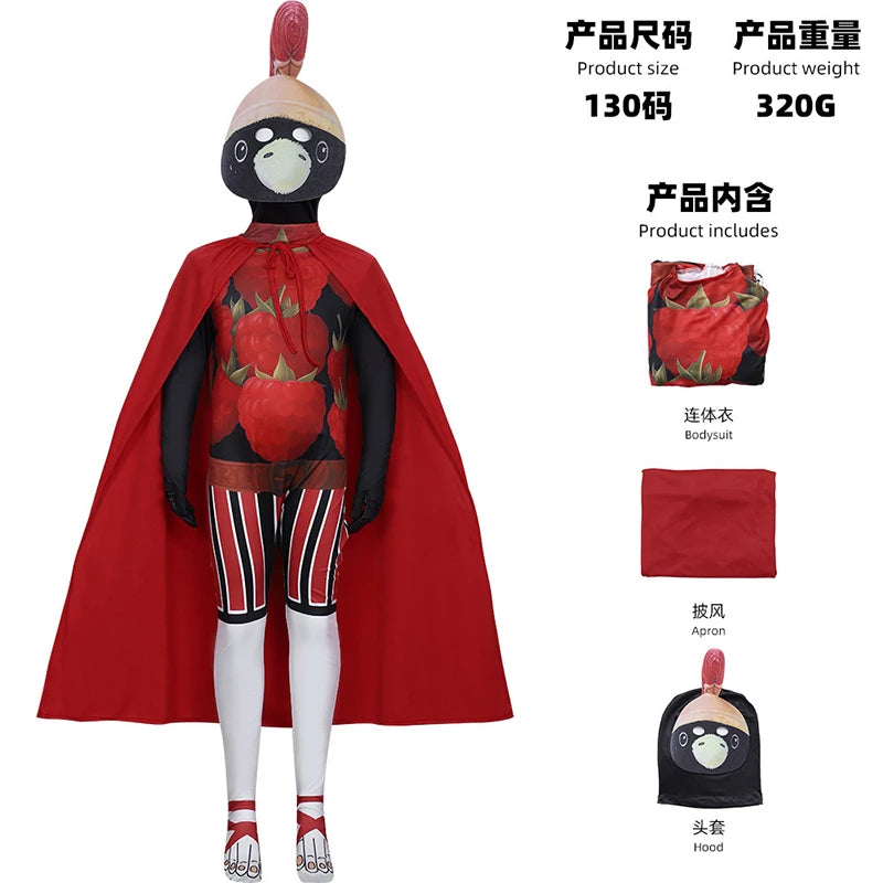 Ai Italian Brainrot Tung Tung Tung Sahur Cosplay Costume Anime Tralalero Tralala Sahur Jumpsuit Party Halloween Mask Bodysuit