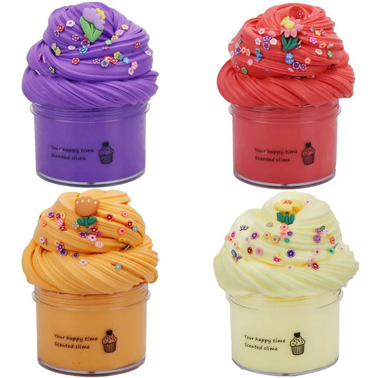 Butter Slimes Soft Slime Toys Slime Set with 4-Pack Safe Color Toys Super Soft and Non-Stick DIY Surprise Slimes