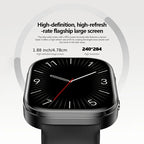 Smart Watch With Wireless Calling, 1.88 TFT Display, Multiple Sports Modes, Call and Message Notifications, AI Voice Control, Sleep & Music Monitoring, Remote Camera, Alarm Clock, Calculator, USB Rechargeable Lithium Polymer