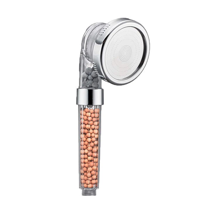 New 3 Modes Filtered Shower Head for Hard Water Handheld High Pressure Showerhead with Mineral Stones Eco Spa Bathroom Shower