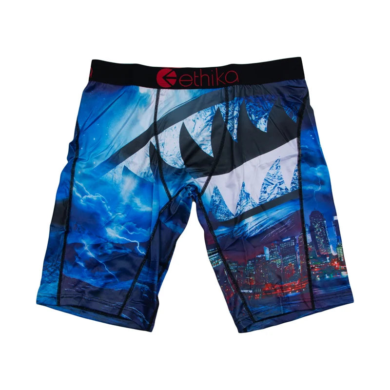 ETHIKA 1Pcs Men Underwear Boxers Breathable Mesh Crotch Mens Panties Plus Size S-3XL Man Swimming Underpants Men's Boxers Shorts