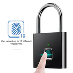Smart Fingerprint Padlock Waterproof Fingerprint Keyless Door Lock Type C Rechargeable Security Padlock for House