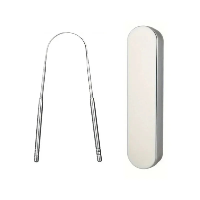 1/3/4pcs Premium Metal Tongue Scraper Cleaner for Adults & Kids Portable Stainless Steel Tongue Scrapers Brushes for Removing