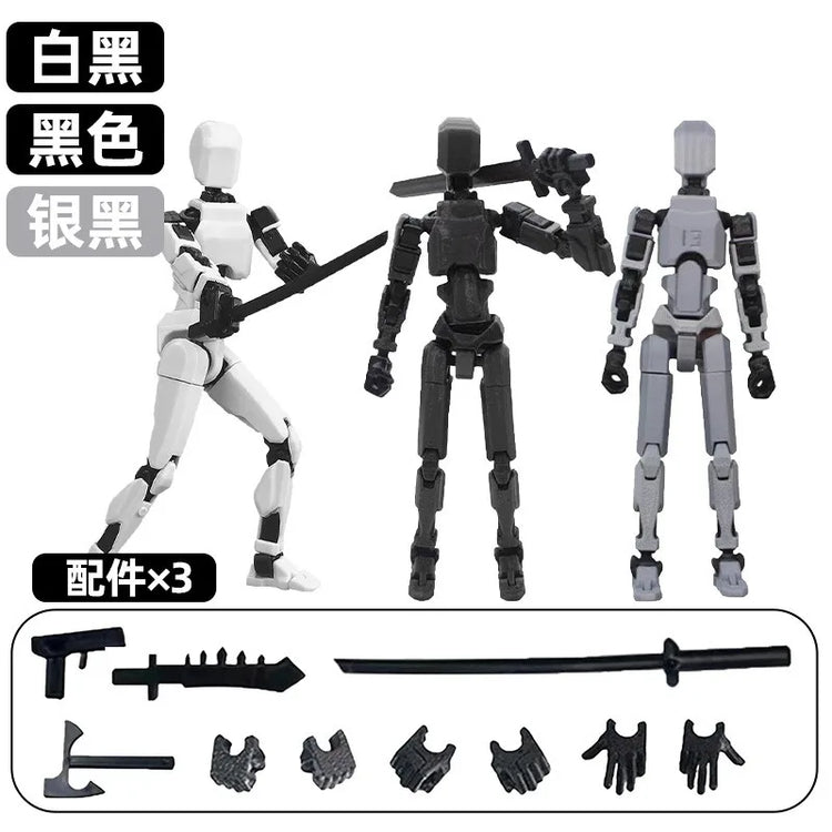 13 Action Figure Titan Multi-Jointed Movable Shapeshift Robot T13 Action Mannequin Character And Dog Figure Toys Gifts