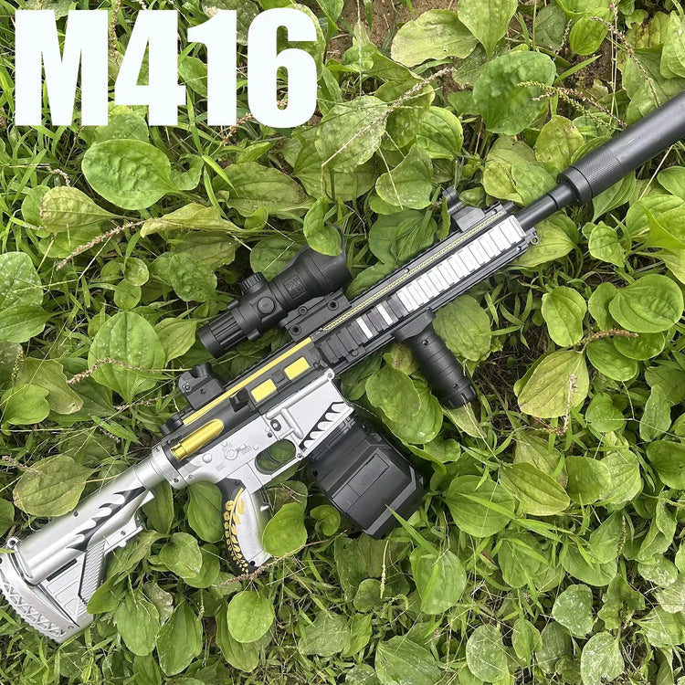 M416 Classic Manual Pull-Up Mode Gel Ball Toy Gun with Elastic Gel for Boys Outdoor Toy Holiday Gift Christmas