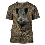 New Camouflage Rabbit Hunting 3d T-shirt Summer Casual Men's T Shirts New Fashion Street Women's Short Sleeve Tops Male Clothing