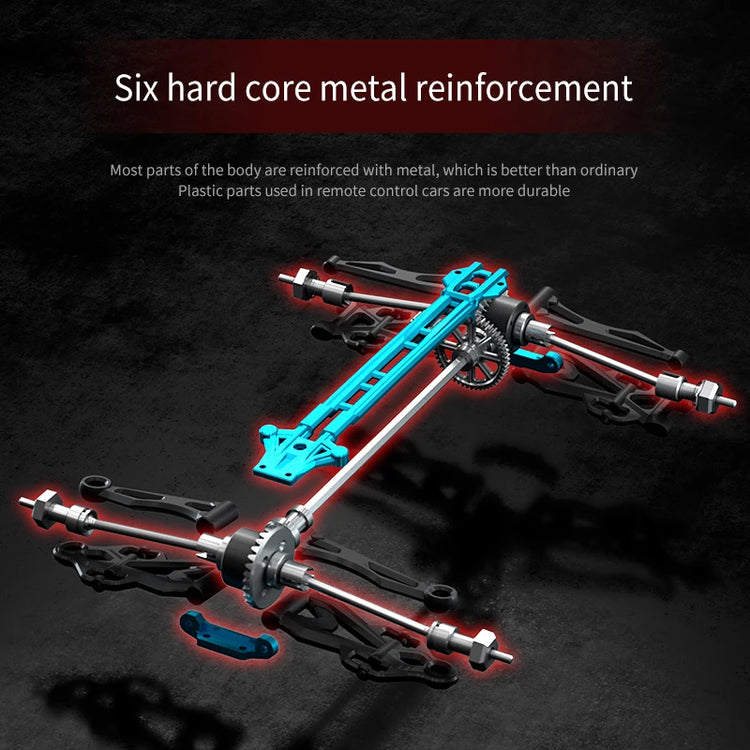 16102 Brushless Professional RC Remote Control Car Four-wheel Drive High Horsepower With LED Off-road Adult Four-wheel Drive 70KM/H High-Speed Drift Racing Boy Toy