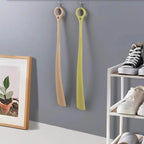 47CM Long Hanging Ring Shoehorn Pregnant Woman Long Handled Lifter Elderly Shoe Spoon Lazy People Shoe Spatula Shoe Horns 1/2Pcs