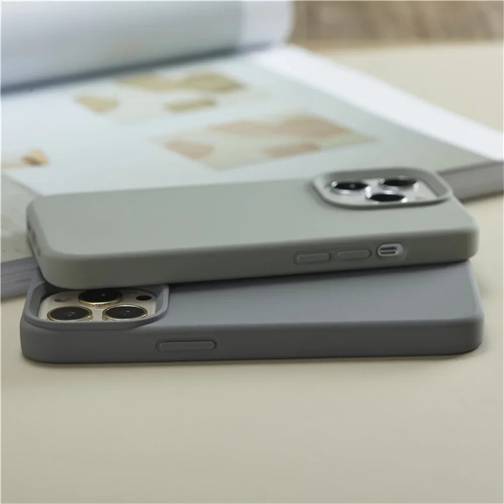 Original Phone Case For iPhone 17 16 15 11 12 13 14 Pro Max Luxury Liquid Silicone Cases For 7 8 Plus X XR Shockproof Soft Cover